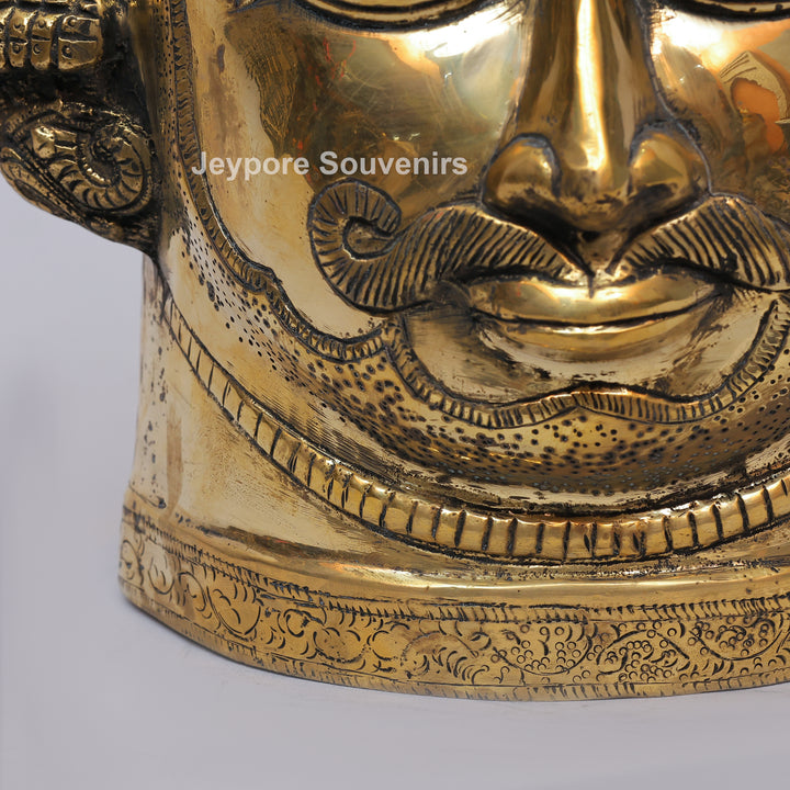 Handcrafted Brass Lord Shiva Face Mukhalingam Sculpture