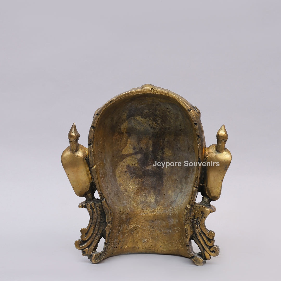 Handcrafted Brass Gauri (Goddess Parvati) Head Sculpture