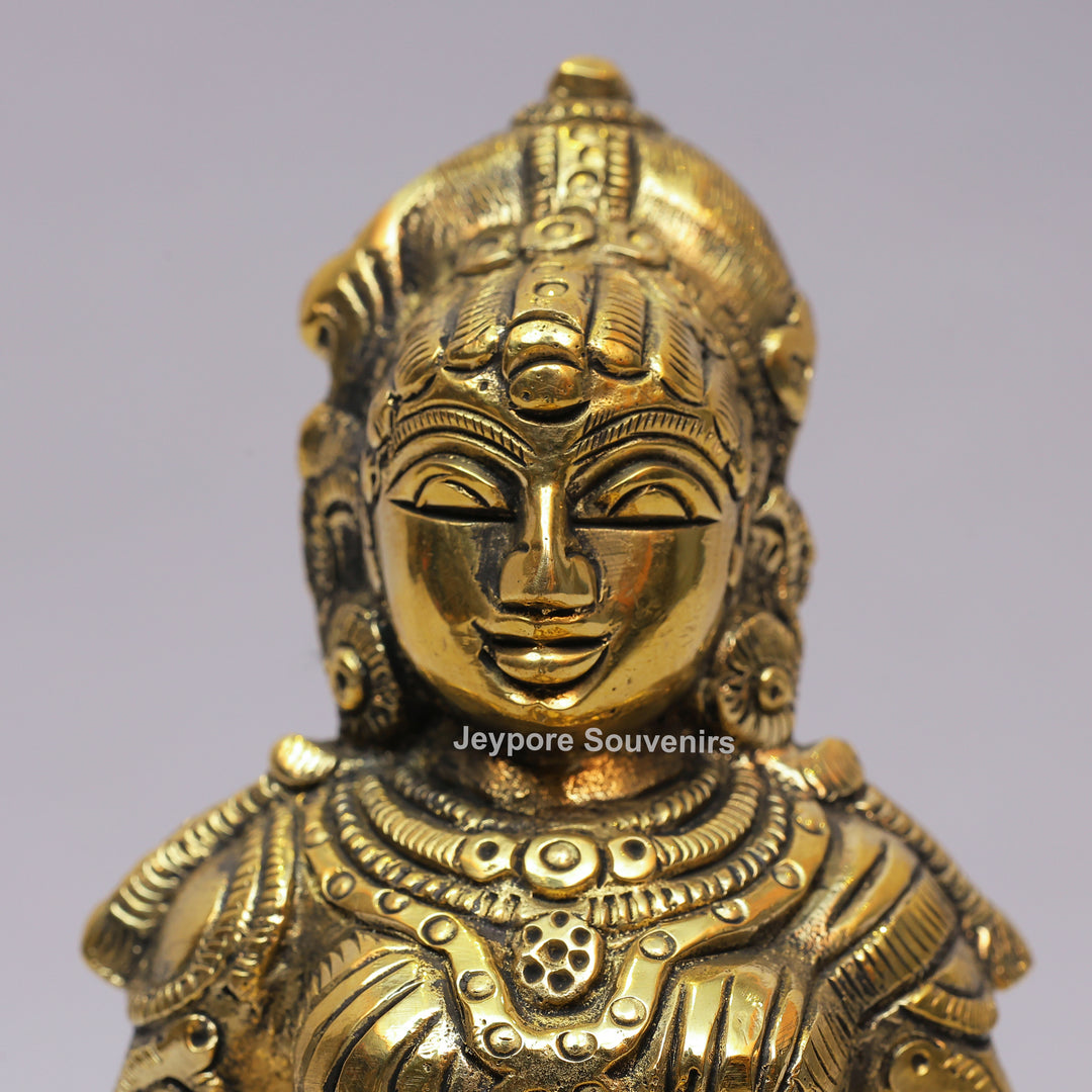 Handcrafted Brass Standing Deepalakshmi Diya Statue