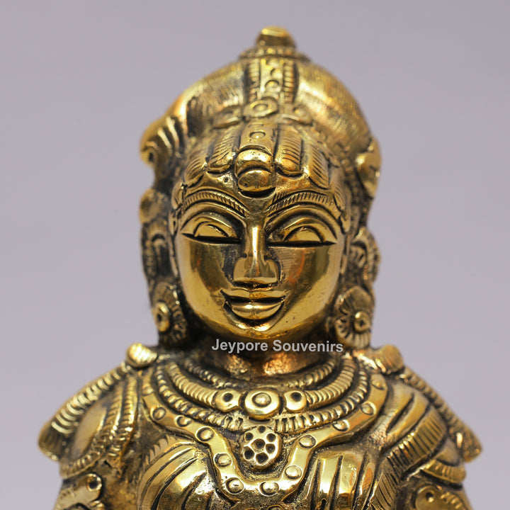 Handcrafted Brass Standing Deepalakshmi Diya Statue