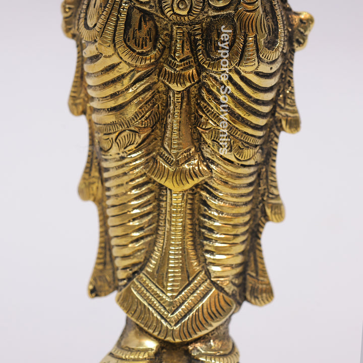 Handcrafted Brass Standing Deepalakshmi Diya Statue