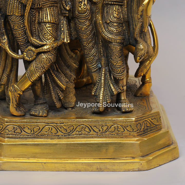 Handcrafted Solid Brass Radha Krishna Statue Under Tree