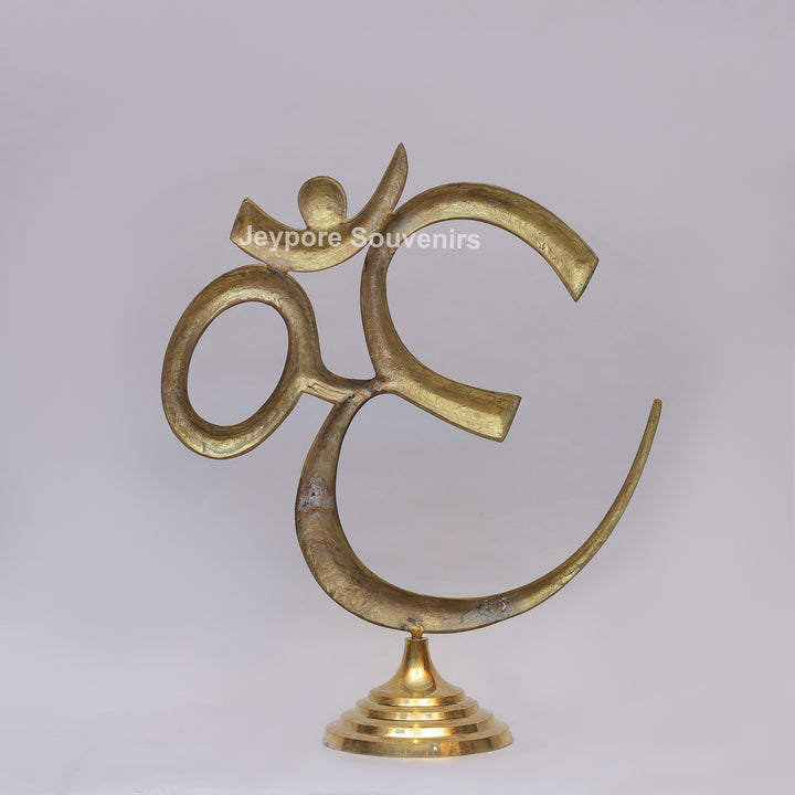 Brass Om Symbol Decorative Idol – Spiritual Home Décor