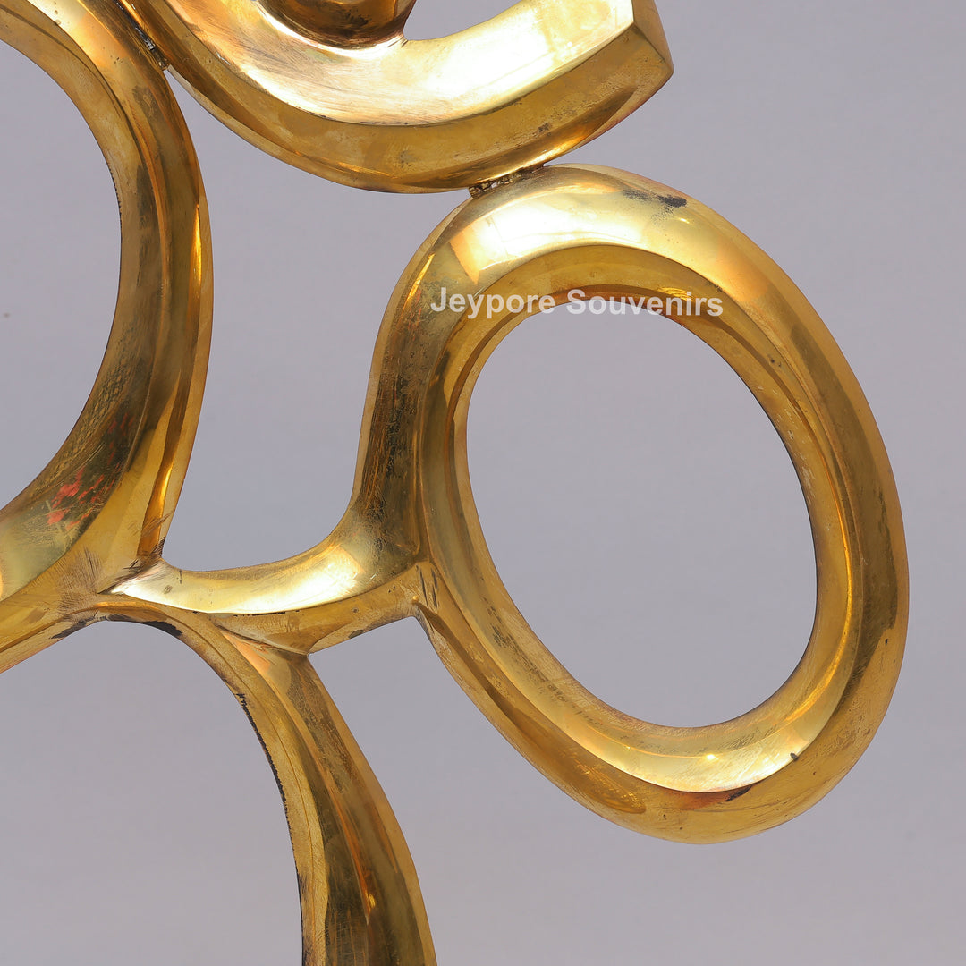 Brass Om Symbol Decorative Idol – Spiritual Home Décor