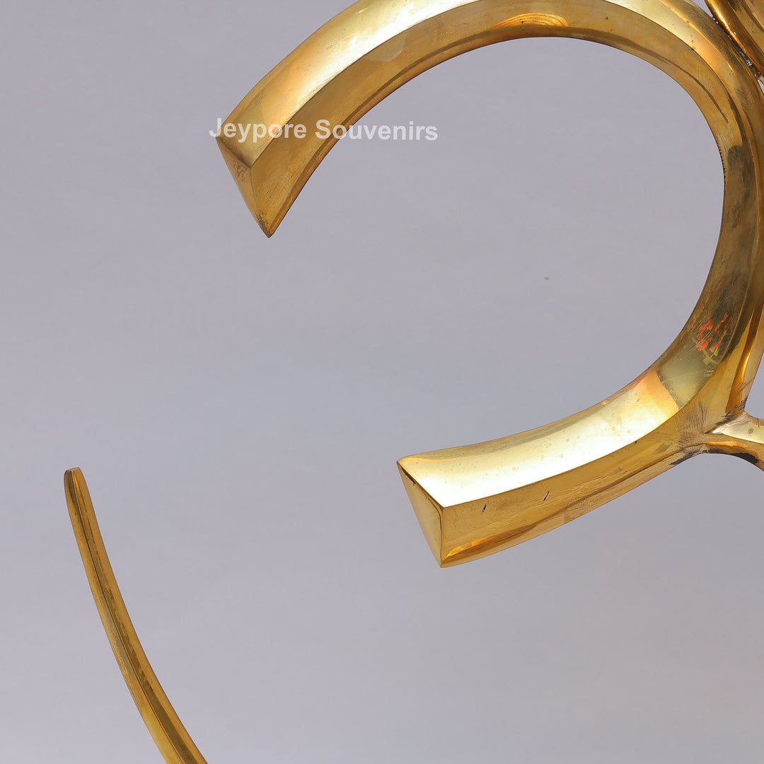 Brass Om Symbol Decorative Idol – Spiritual Home Décor