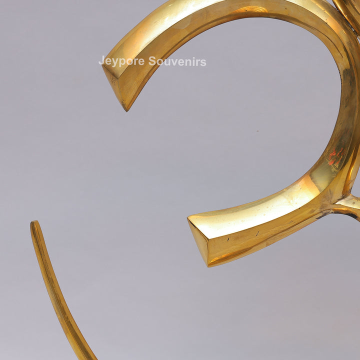 Brass Om Symbol Decorative Idol – Spiritual Home Décor