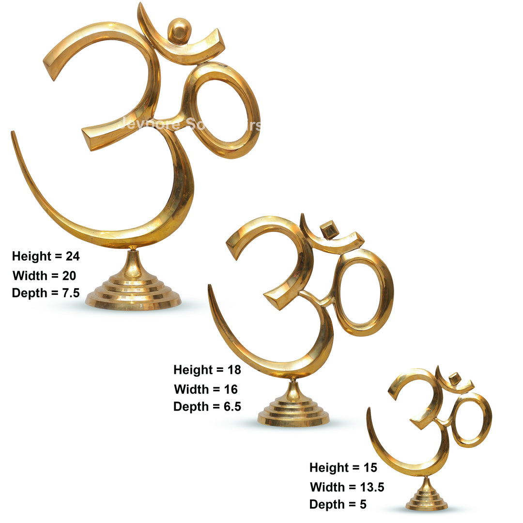 Brass Om Symbol Decorative Idol – Spiritual Home Décor