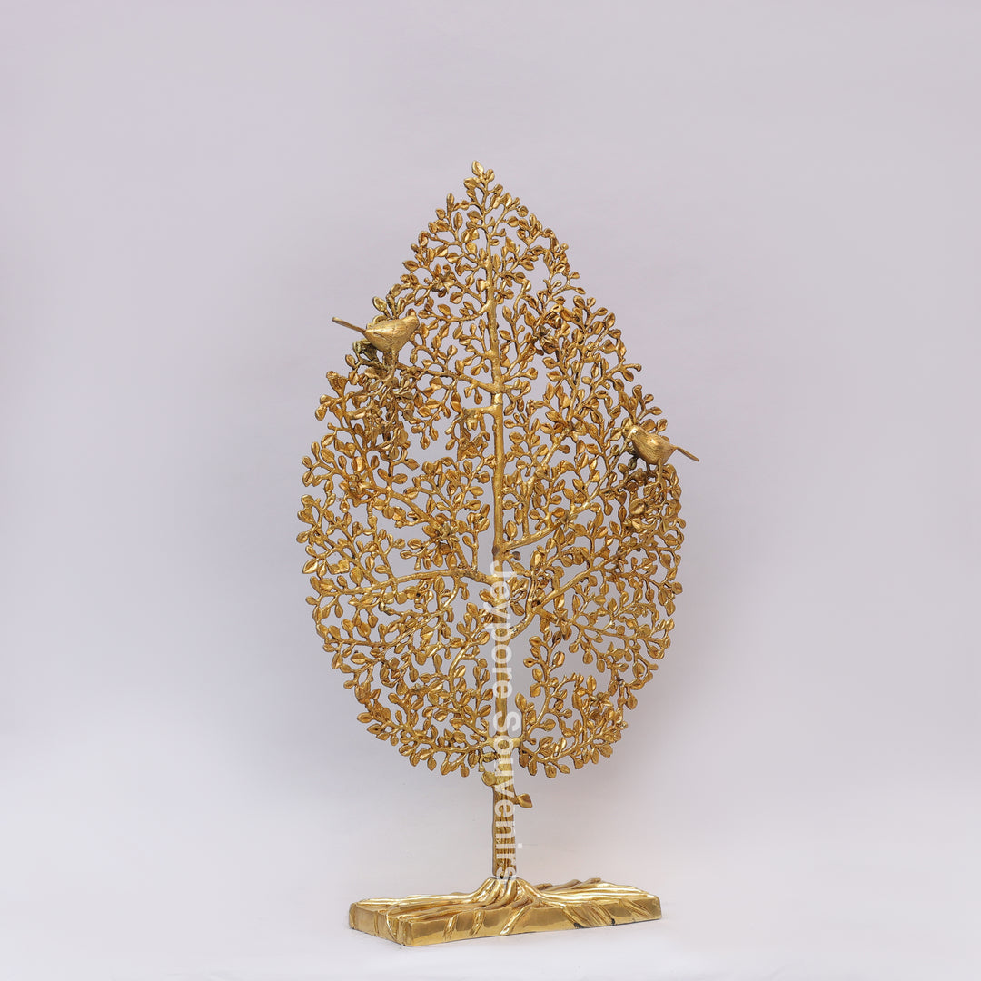 Nature-Inspired Decorative Brass Tree of Life Sculpture