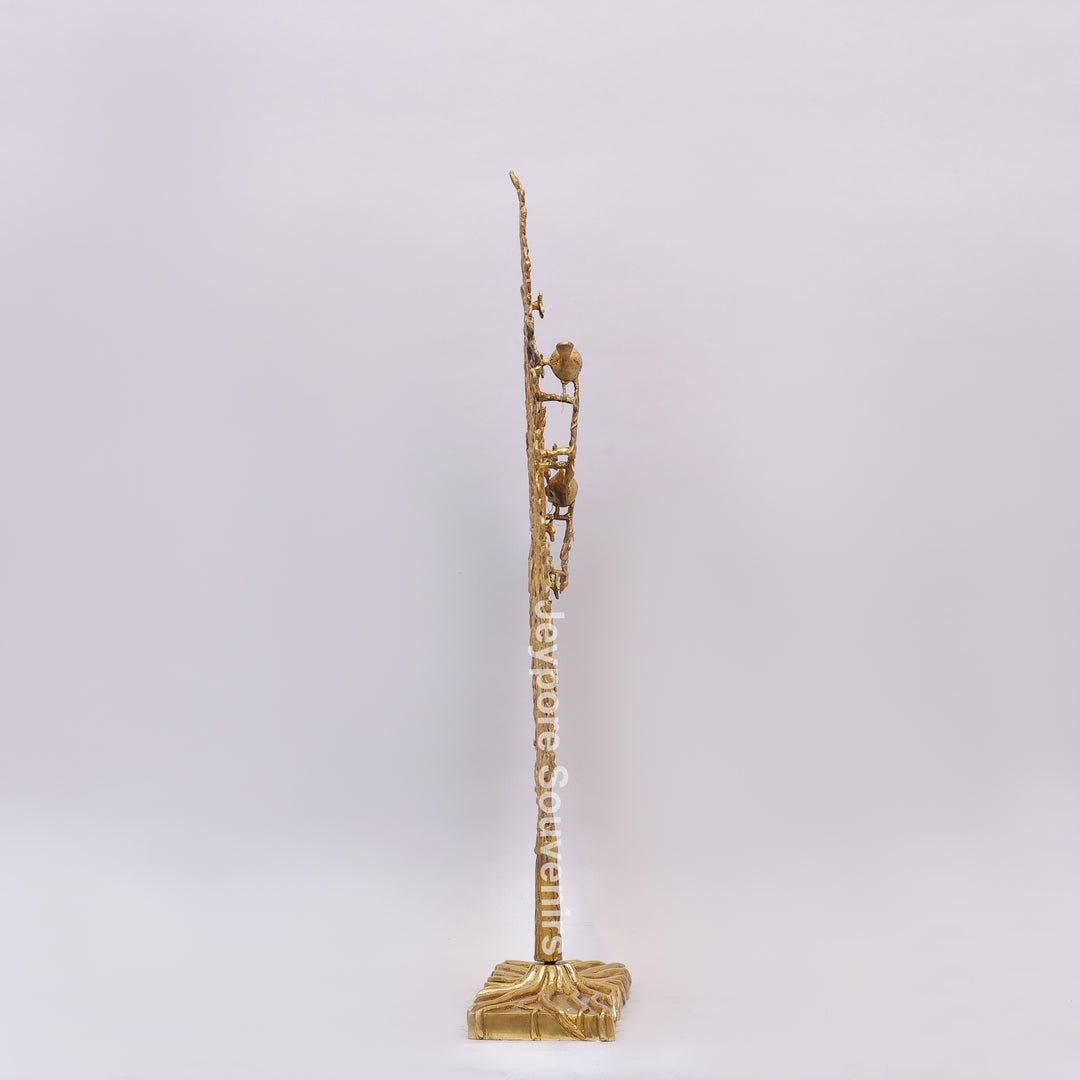 Nature-Inspired Decorative Brass Tree of Life Sculpture