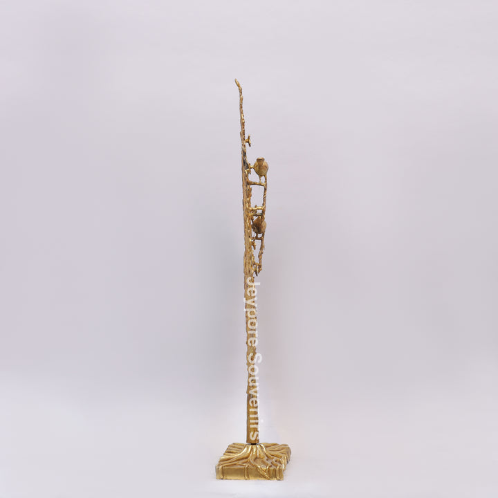 Nature-Inspired Decorative Brass Tree of Life Sculpture