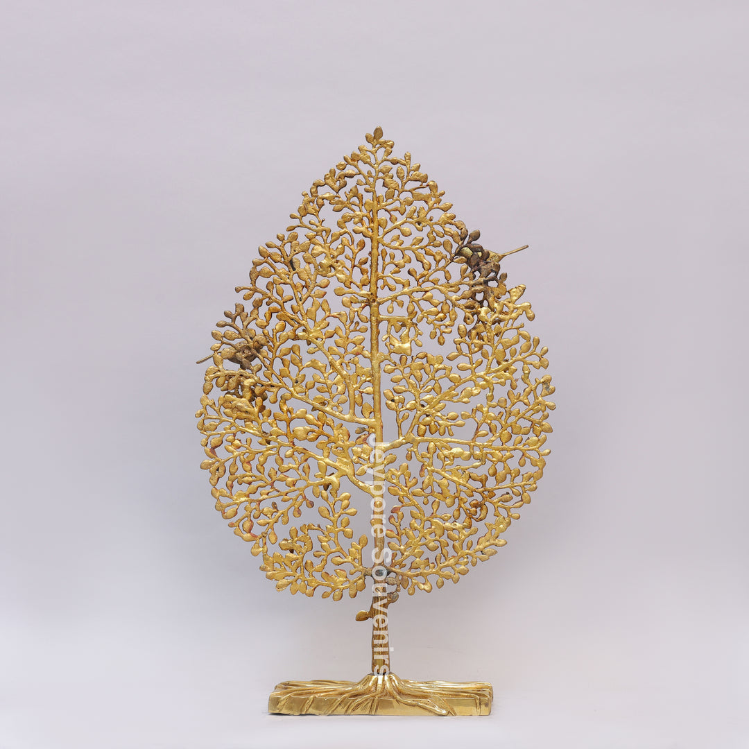 Nature-Inspired Decorative Brass Tree of Life Sculpture