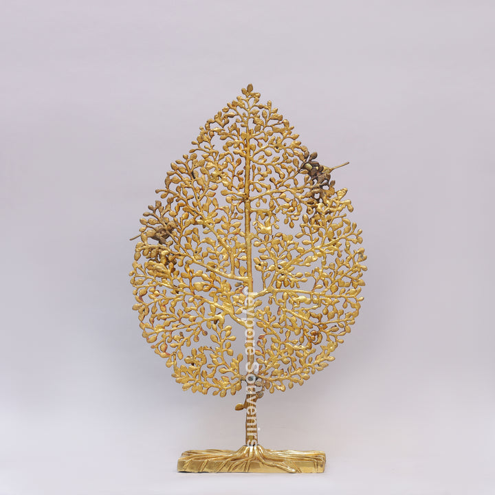 Nature-Inspired Decorative Brass Tree of Life Sculpture