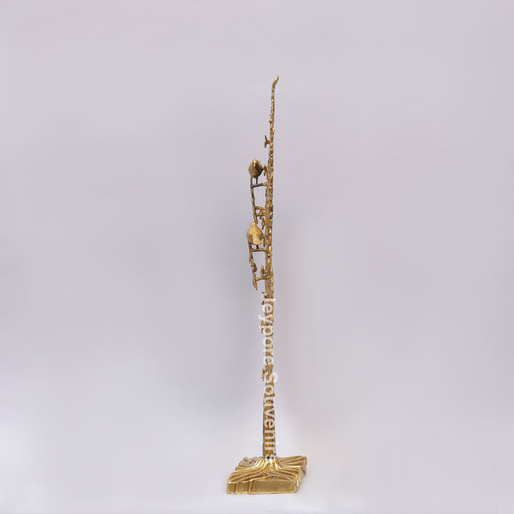 Nature-Inspired Decorative Brass Tree of Life Sculpture