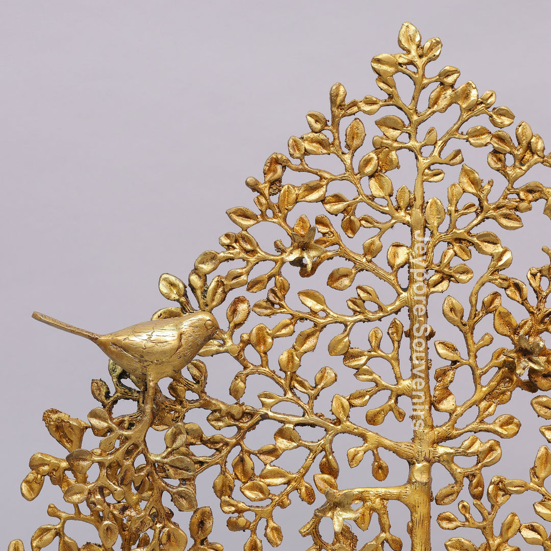 Nature-Inspired Decorative Brass Tree of Life Sculpture