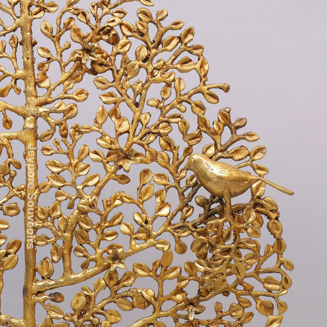 Nature-Inspired Decorative Brass Tree of Life Sculpture