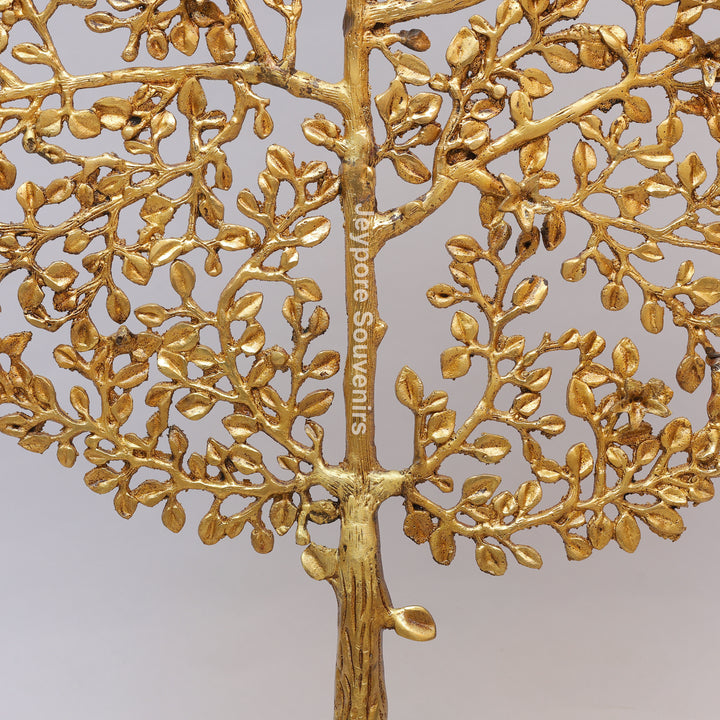Nature-Inspired Decorative Brass Tree of Life Sculpture