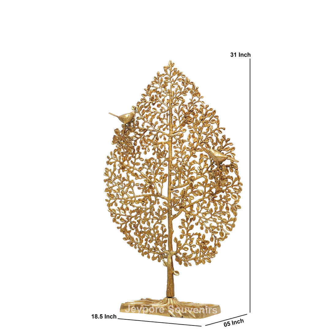 Nature-Inspired Decorative Brass Tree of Life Sculpture