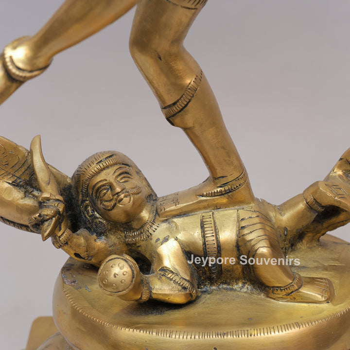Handcrafted Brass Nataraja Statue with Flaming Arch