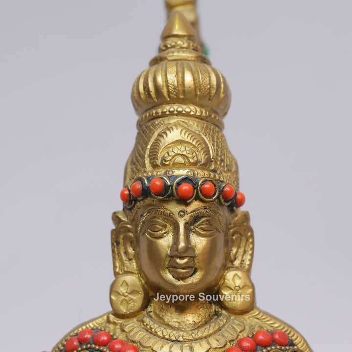 Handcrafted Brass Peacock and Lady design Oil Lamp