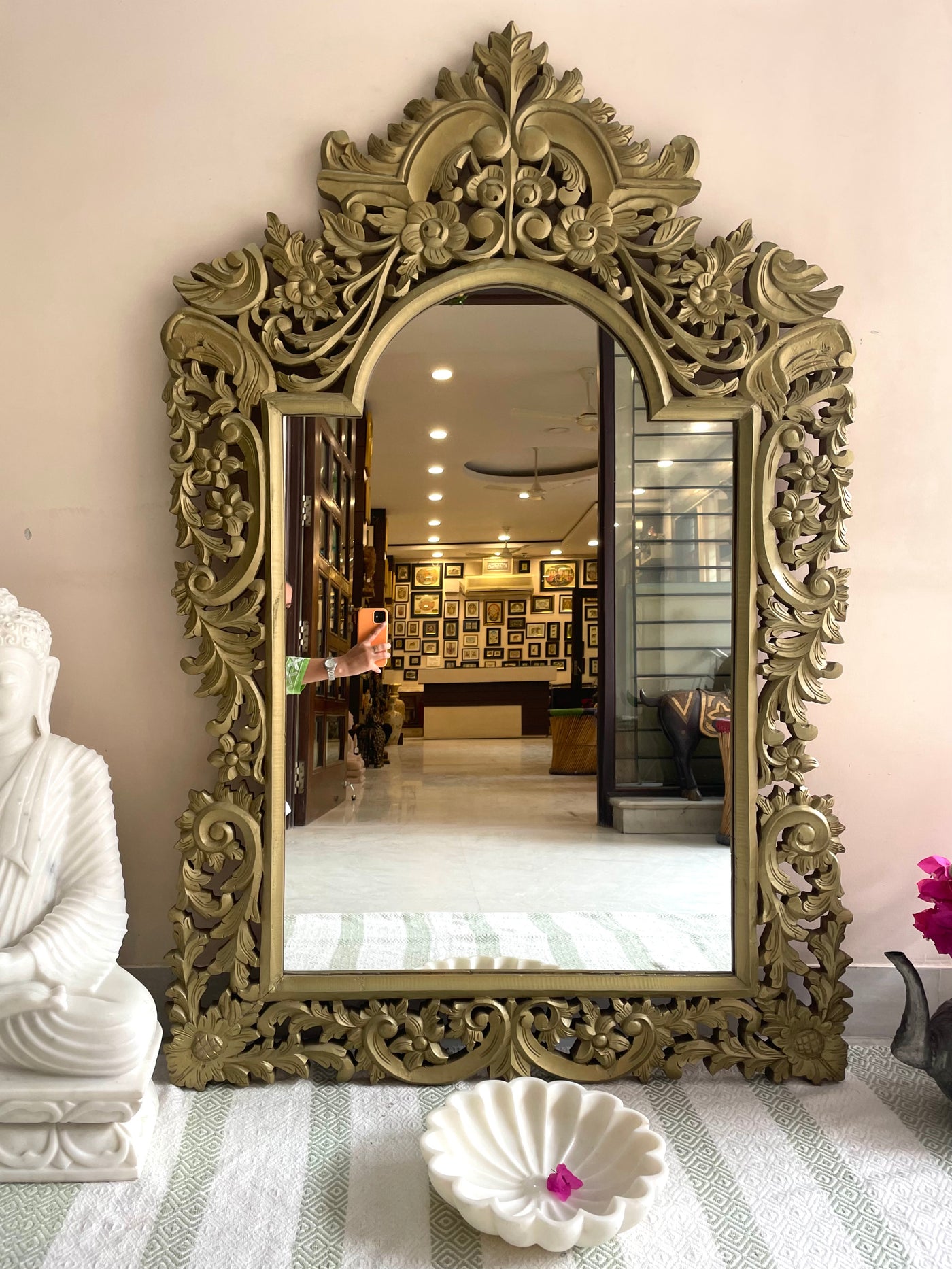 Hand carved European style mirror frame | Vanity mirror