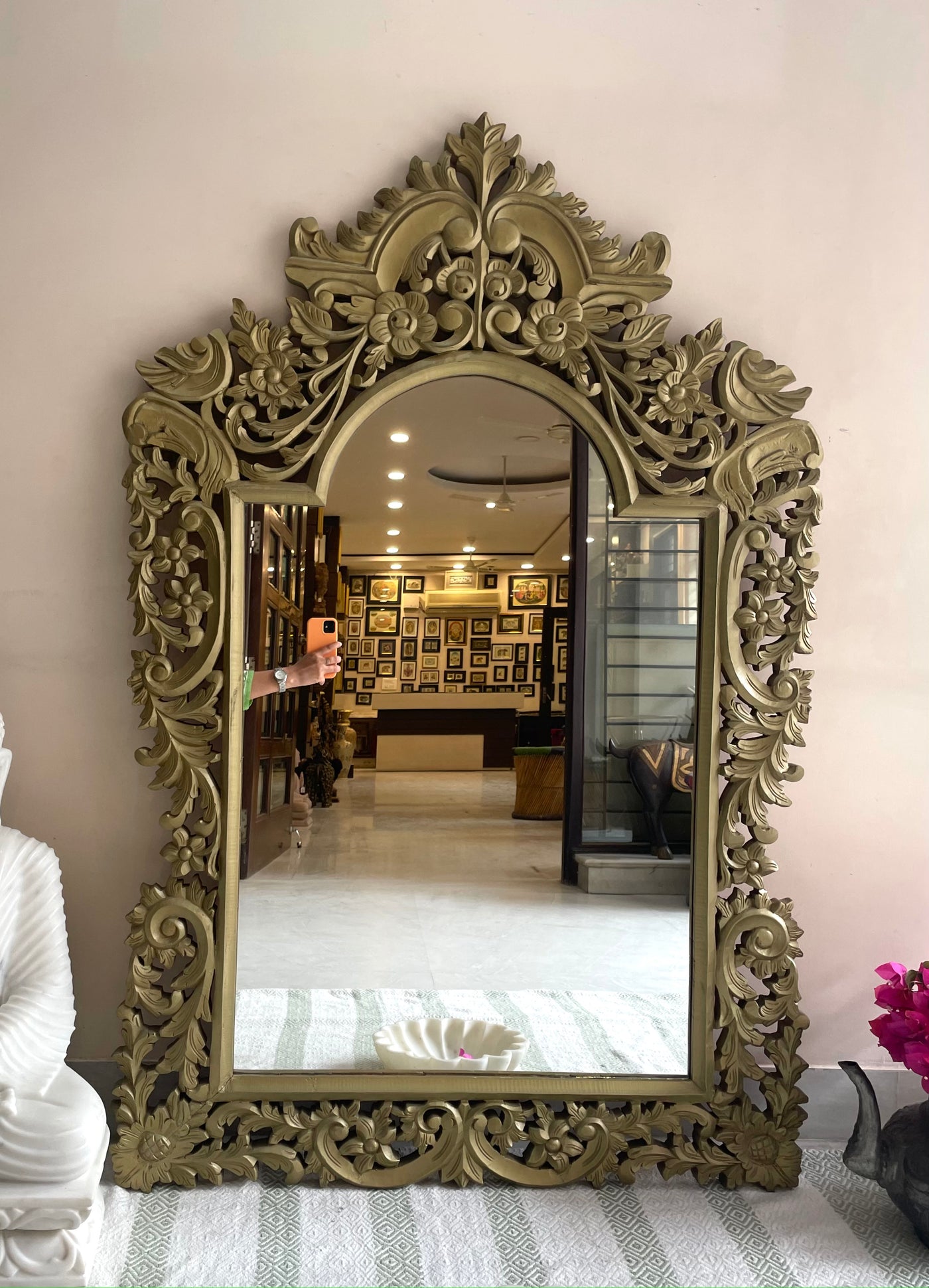 Hand carved European style mirror frame | Vanity mirror