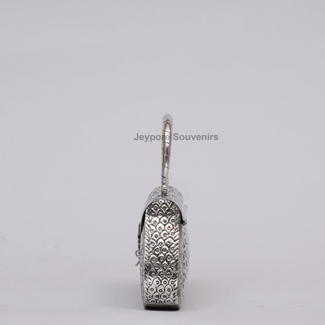 Silver Polished Handcrafted Vintage Purse