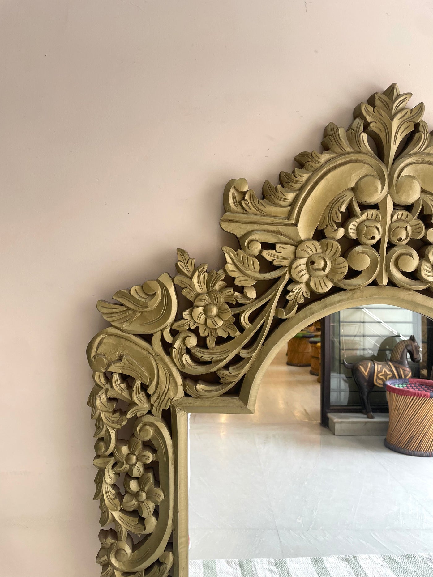 Hand carved European style mirror frame | Vanity mirror