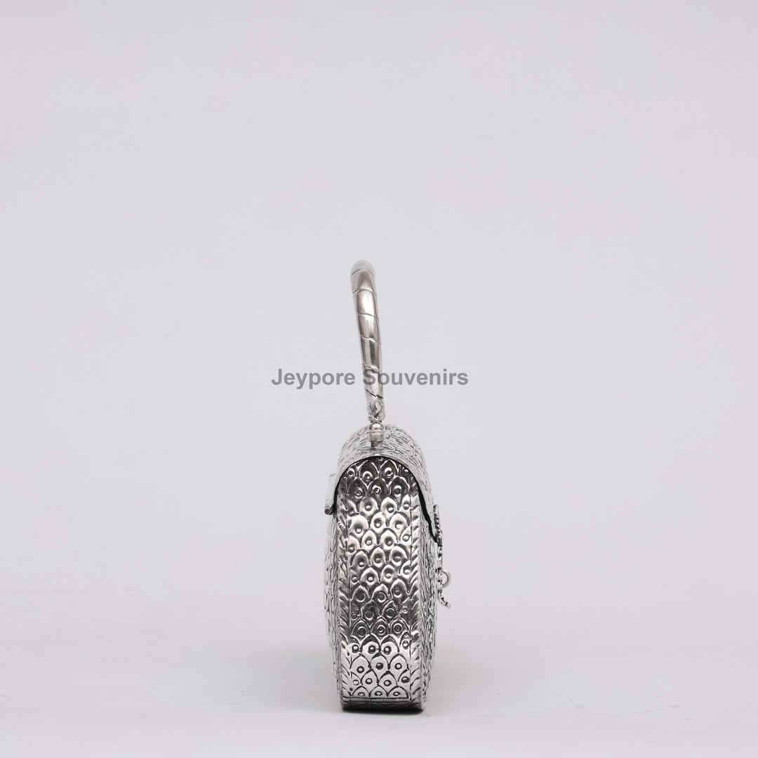 Silver Polished Handcrafted Vintage Purse