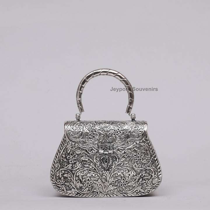 Silver Polished Handcrafted Vintage Purse
