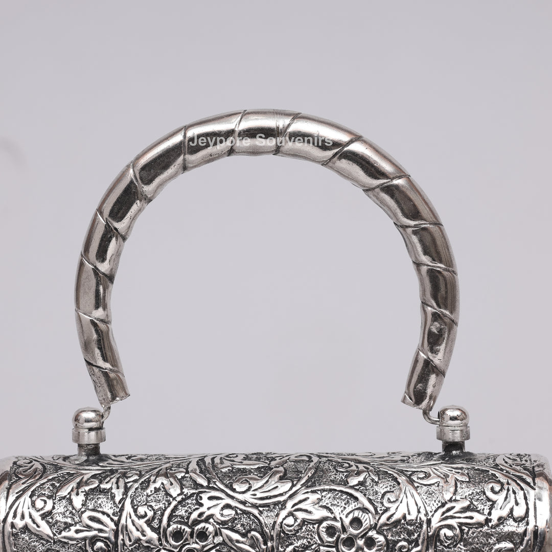 Silver Polished Handcrafted Vintage Purse