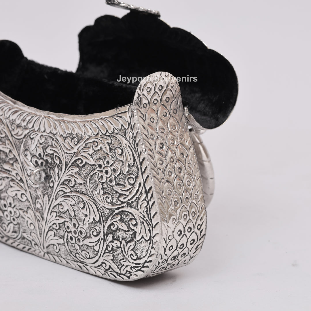 Silver Polished Handcrafted Vintage Purse