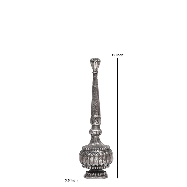 Handcrafted Antique-Style Silver Polished Rose Water Sprinkler