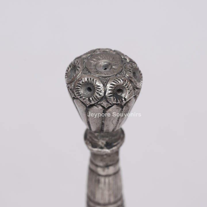 Handcrafted Antique-Style Silver Polished Rose Water Sprinkler