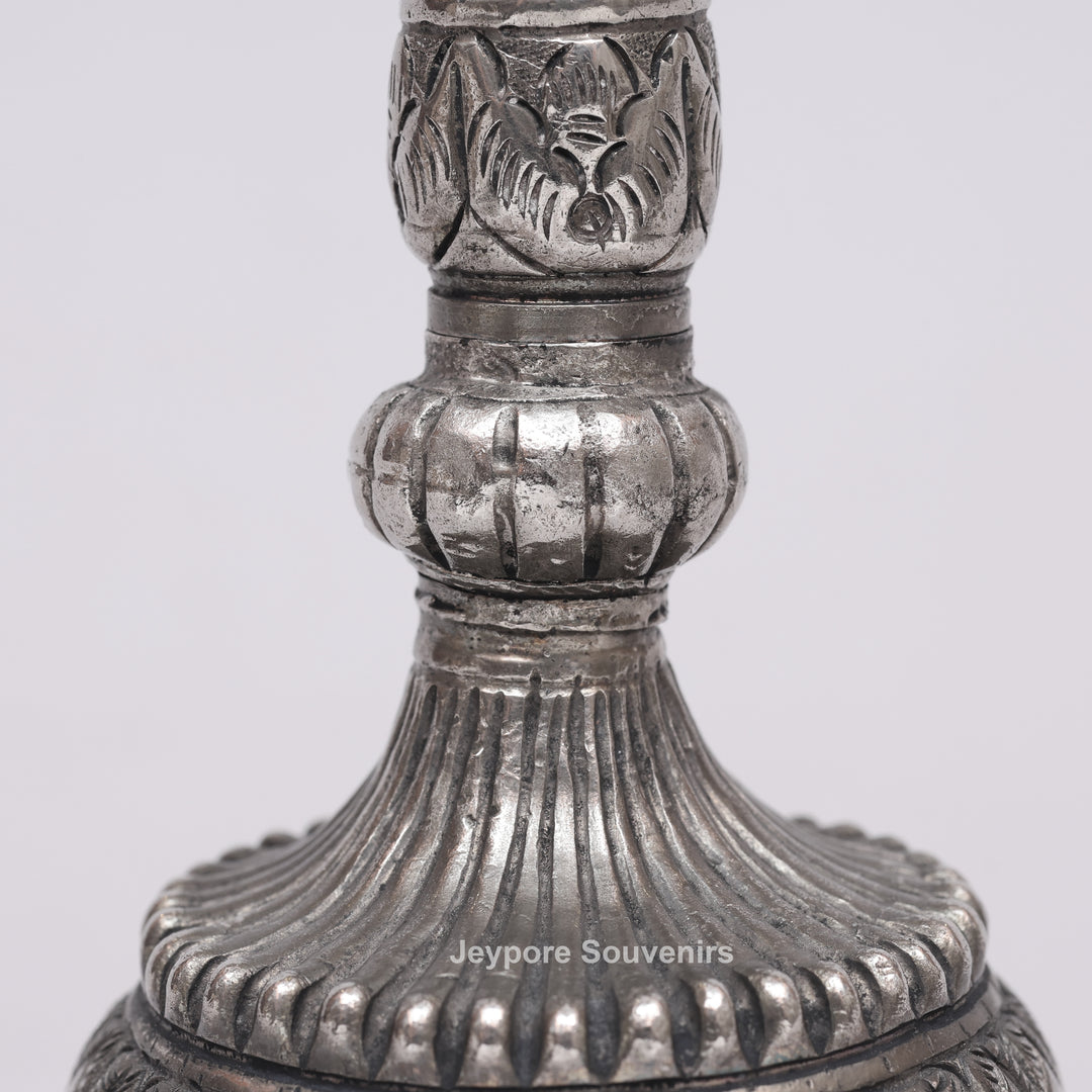 Handcrafted Antique-Style Silver Polished Rose Water Sprinkler