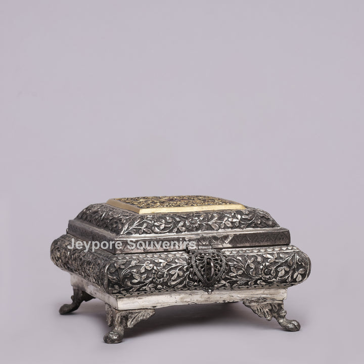 Royal Heritage Silver Polished Dry Fruit Box