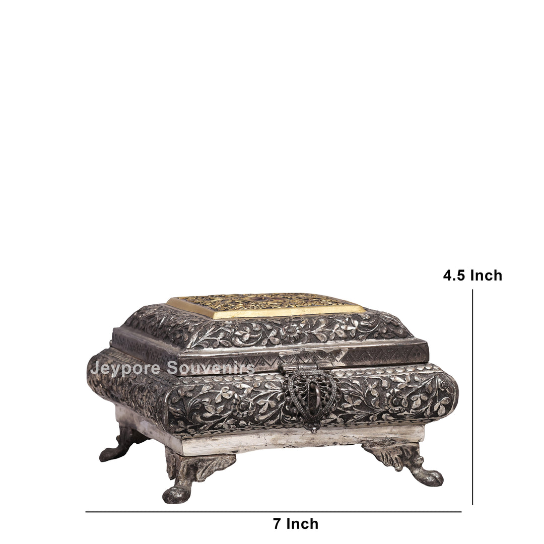 Royal Heritage Silver Polished Dry Fruit Box