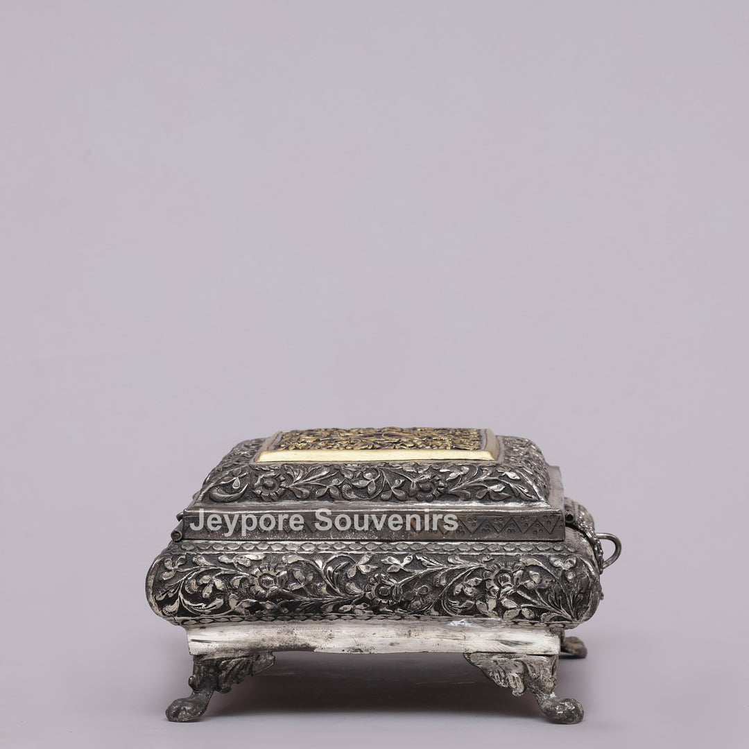 Royal Heritage Silver Polished Dry Fruit Box