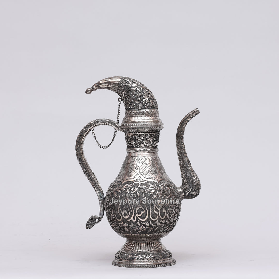 Royal Silver Engraved Copper Surahi