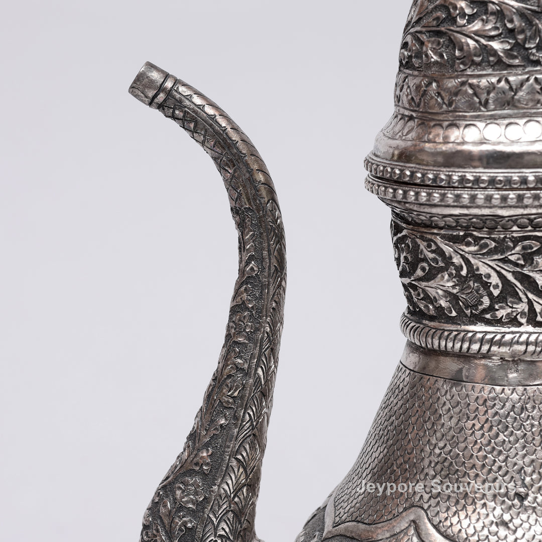 Royal Silver Engraved Copper Surahi