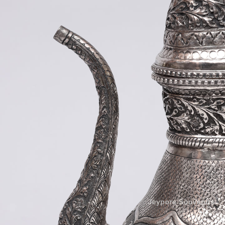 Royal Silver Engraved Copper Surahi