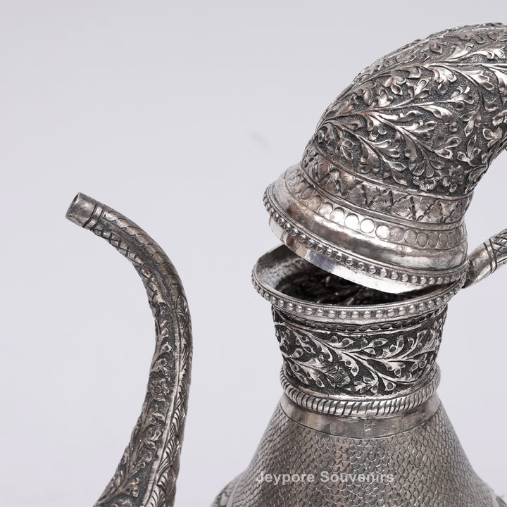 Royal Silver Engraved Copper Surahi