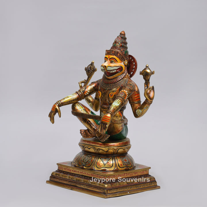 Handcrafted Brass Yoga Narasimha Statue