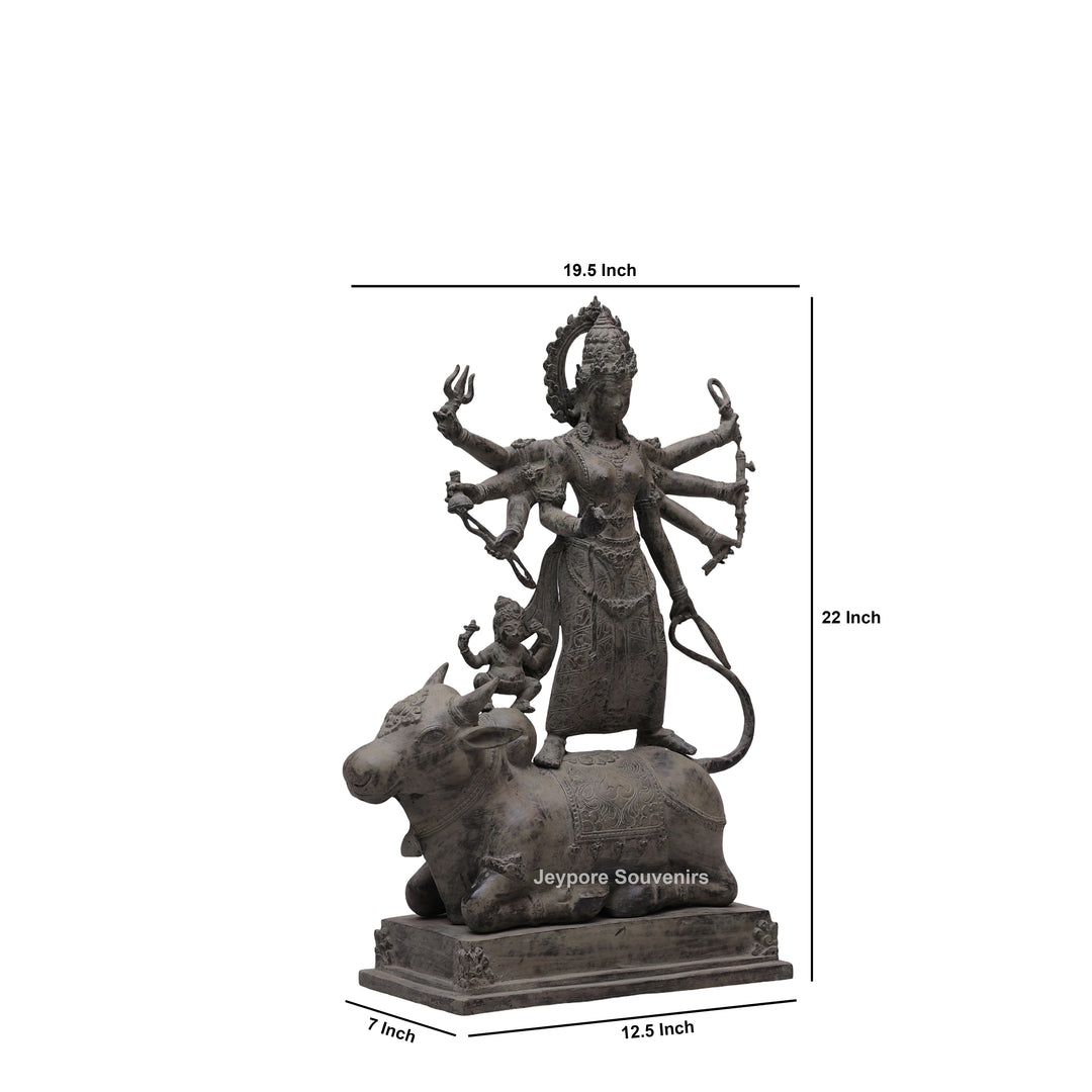 Durga Mahishasura Mardini Bronze Statue