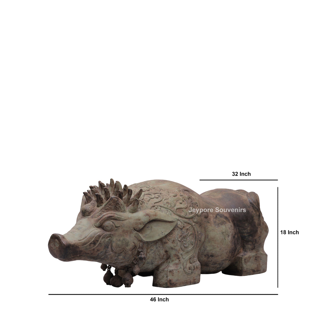 Boar Piggy Bronze Sculpture