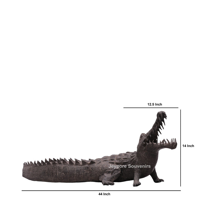 Bronze Crocodile Sculpture