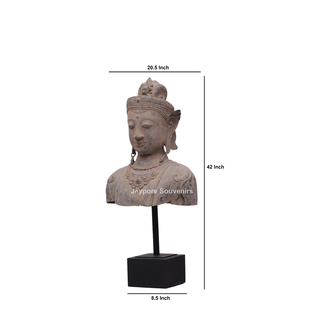 Thai Buddha Head Fragment Ayutthaya Bronze Statue