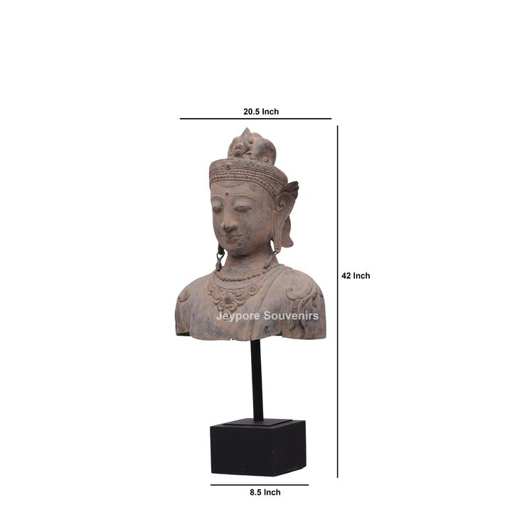 Thai Buddha Head Fragment Ayutthaya Bronze Statue