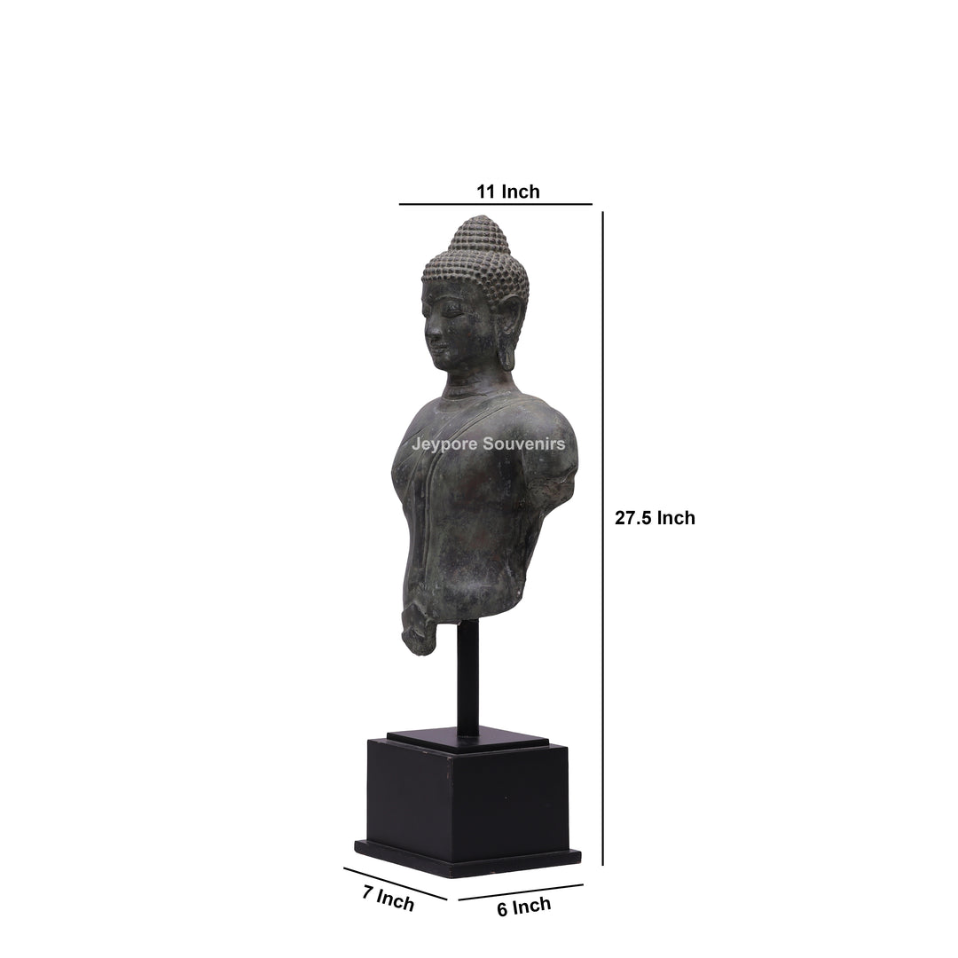 Balinese Buddha Bust Bronze Sculpture