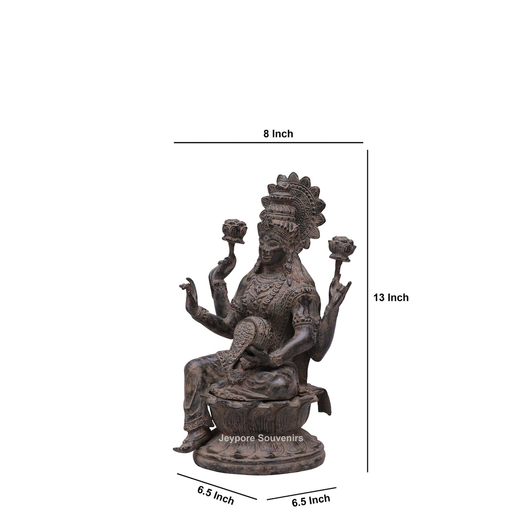 Goddess Lakshmi Bronze Statue