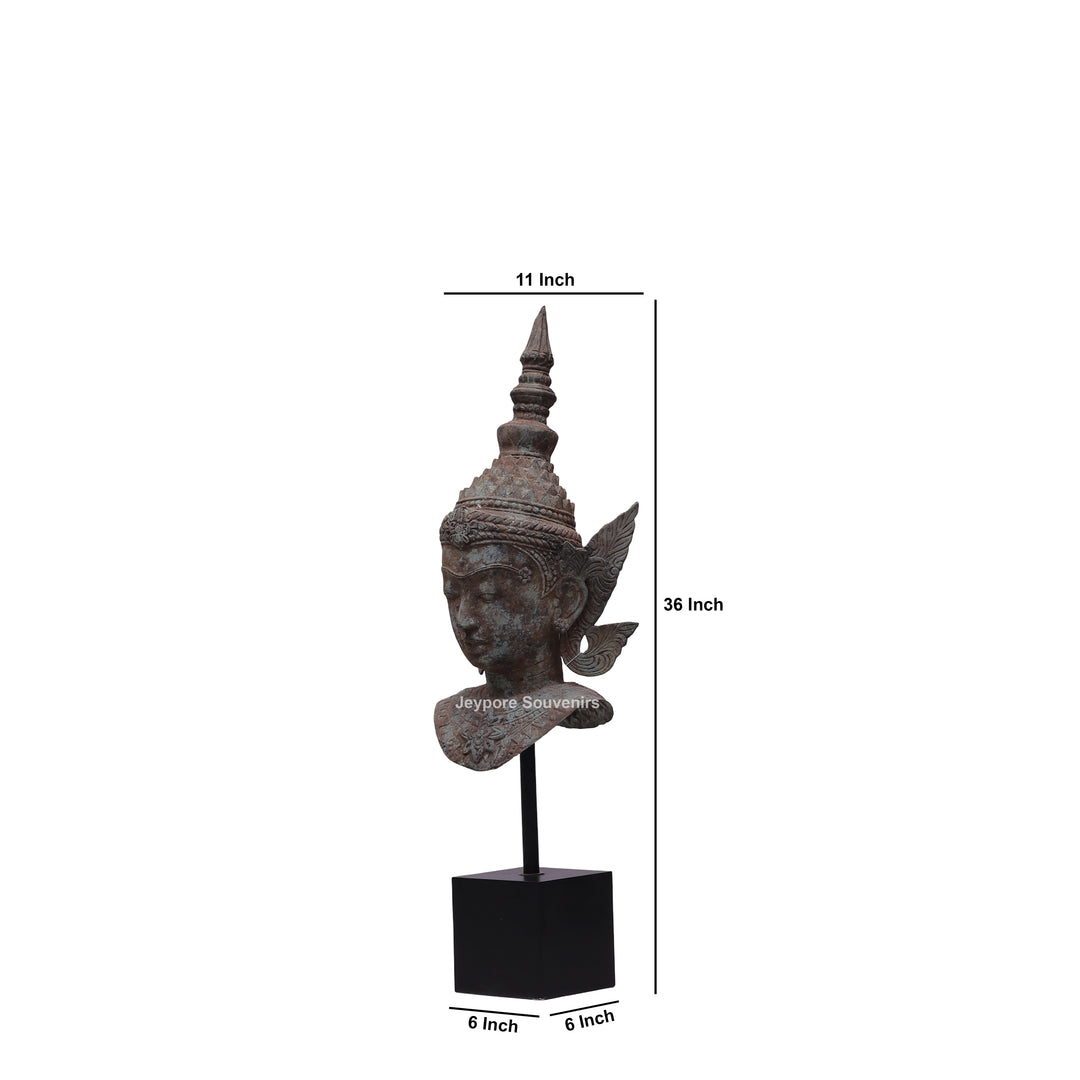 Buddha Head Bronze Statue